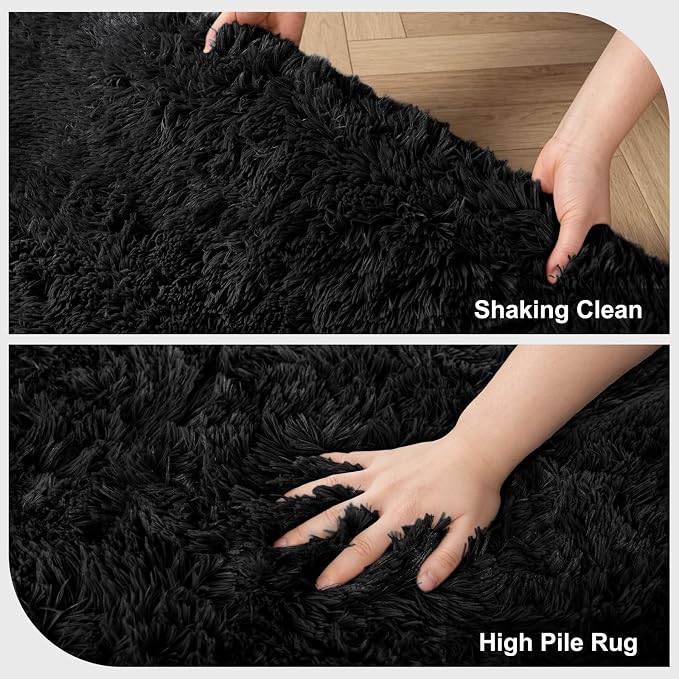 Shag Area Rugs for Bedroom Living Room, 4X6 Ultra Soft Fluffy Area Rugs for Dorm - Image 5