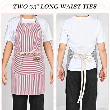 2Pack Adjustable Kitchen Apron for Women Men - Image 6