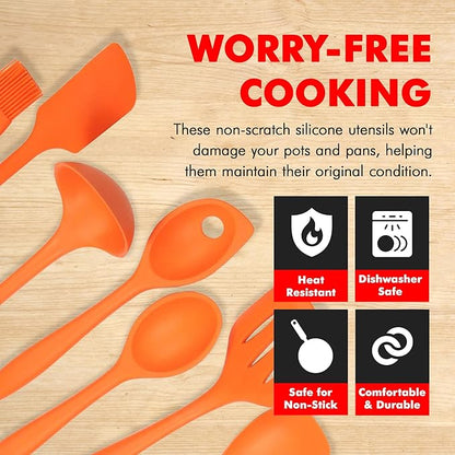 Chef Craft 7 Piece Silicone Kitchen Tool and Utensil Set - Image 3