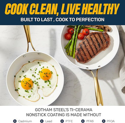 Gotham Steel 20pcs Pots and Pans Set Non Stick Ceramic Cookware Set - Image 4