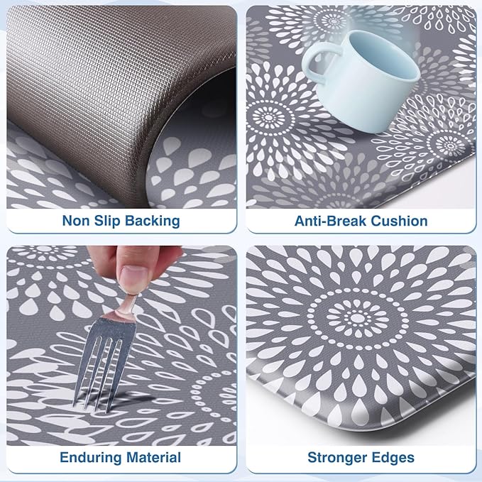 LuxStep Kitchen Mats for Floor, Cushioned Rug Anti-Fatigue Mats for Kitchen - Image 5