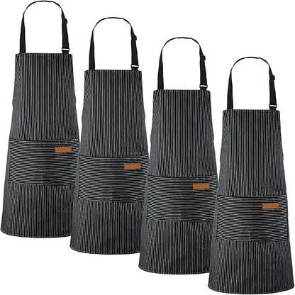 Handepo 4 Pcs Kitchen Aprons by Handepo