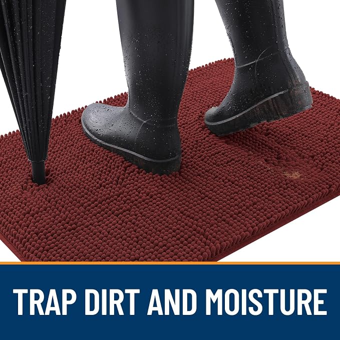 OLANLY Dog Door Mat for Muddy Paws 54x24, Absorbs Moisture and Dirt, Absorbent - Image 2
