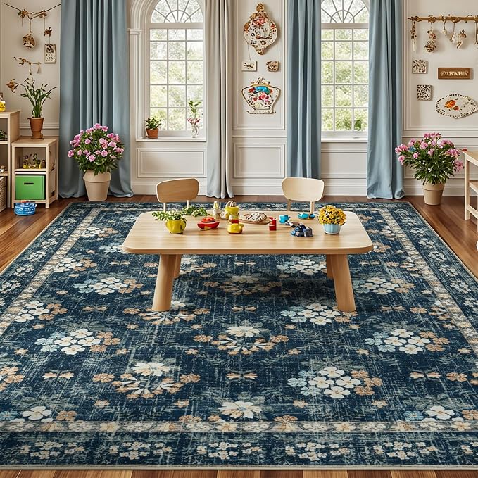 Lessymo Large Area Rugs 9x12 for Living Room, Soft Washable Rug for Bedroom - Image 6