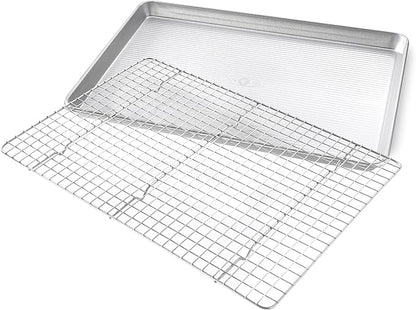 USA Pan Bakeware Half Sheet Baking Pan and Bakeable Nonstick and Cooling Rack - Image 2