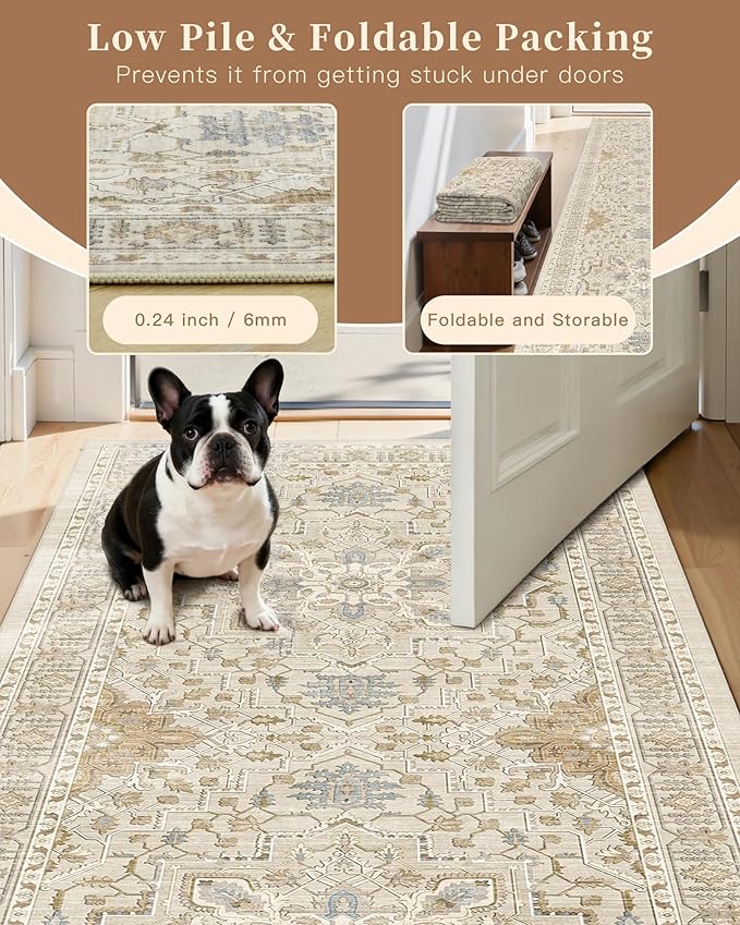 Madane 4x10 Wide Hallway Runner Rug: Washable Soft Rug Runners - Image 6