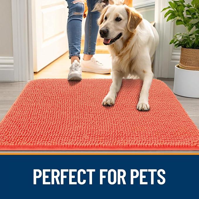 OLANLY Dog Door Mat for Muddy Paws 70x32, Absorbs Moisture and Dirt, Absorbent - Image 6