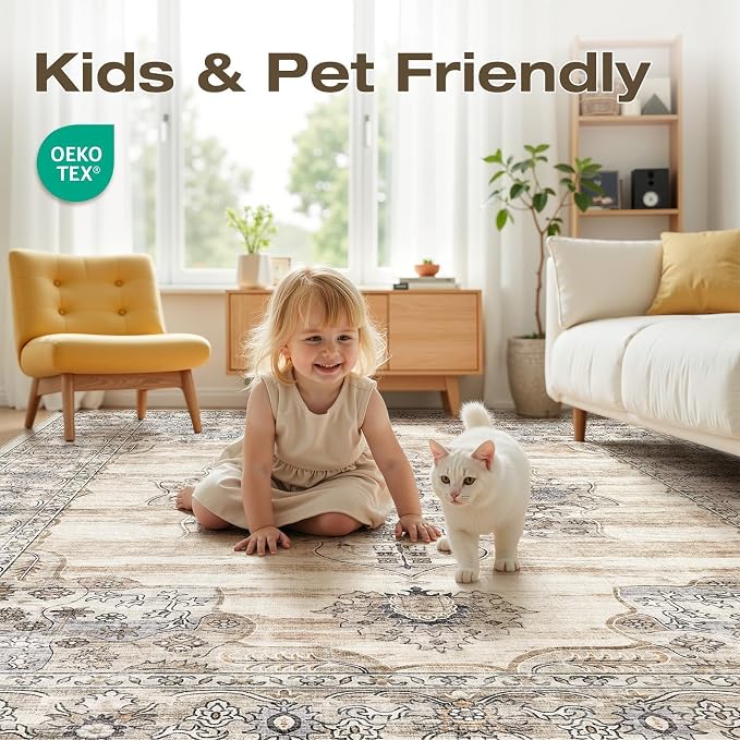 Washable 10x14 Area Rug for Living Room - Image 4