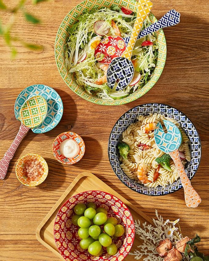 Metahom Ceramic Mixing Bowls for Kitchen, Colorful Nesting Bowls, Large Serving - Image 6