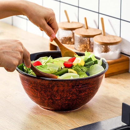 HASENSE Serving Bowls, 84 Ounce Ceramic Mixing Bowls Set of 2 - Image 5