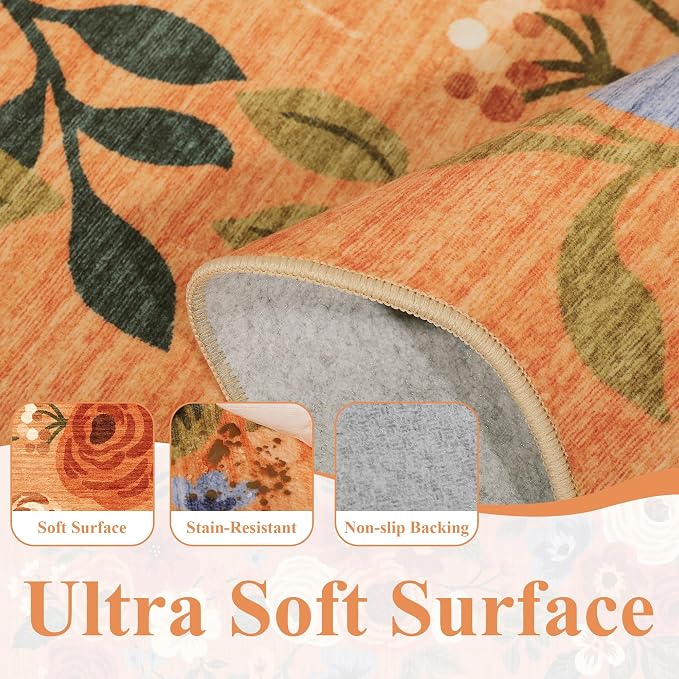 DUKINO 2x10 Runner Rug for Hallway, Washable Kitchen Rug - Image 8