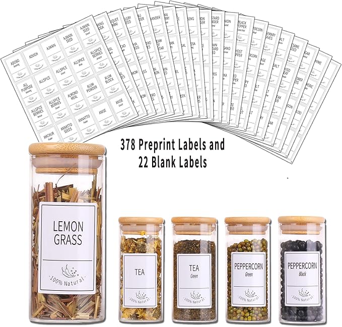 Churboro 30 Pcs Spice Jars - Image 2