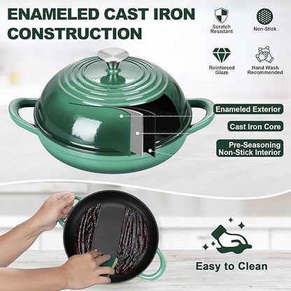 TeamFar Cast Iron Bread Dutch Oven, 6 Qt Enameled Dutch Oven Pot - Image 6