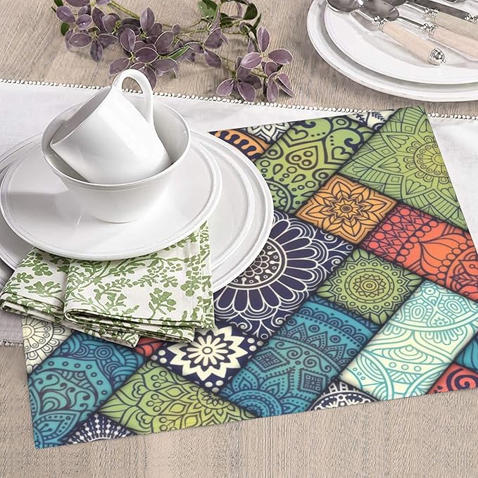 Retro Boho Dish Drying Mat 16x18 Inch, Microfiber Absorbent Fast Dry Mat - Image 7