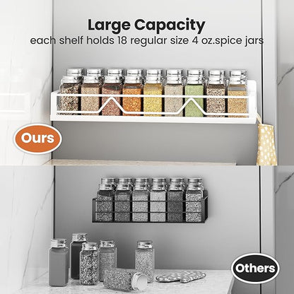 Mystozer 16.9 Inch Wide Large Capacity Magnetic Spice Rack - Image 3