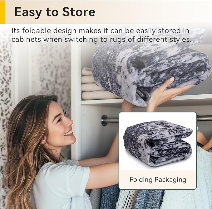 RELEANY Washable Area Rugs 6ft Non-Slip Modern Abstract Soft - Image 5