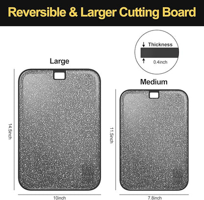 Plastic Cutting Board Dishwasher Safe, 2 Cutting Boards Large Cutting Board - Image 3