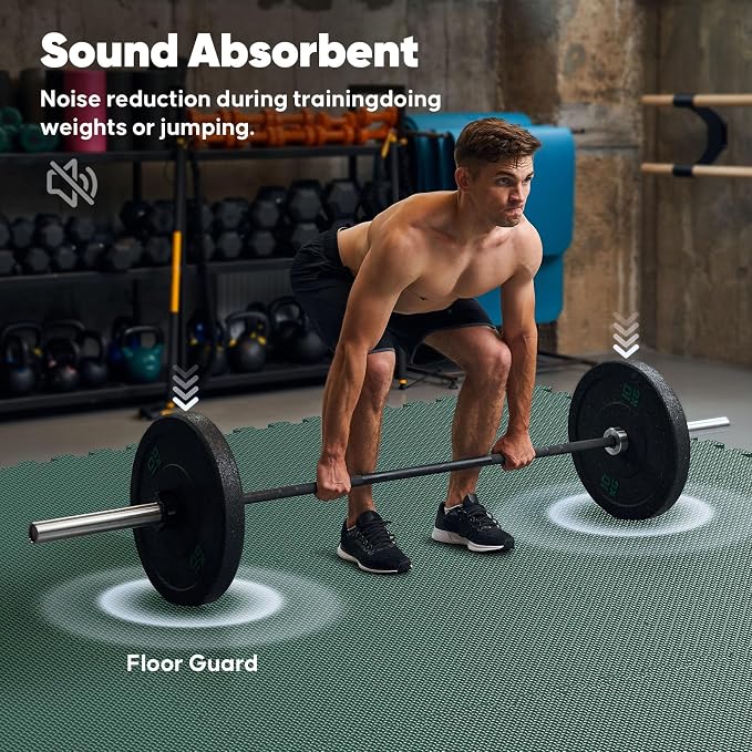 Home Gym Mat, Puzzle Exercise Mat, EVA Interlocking Foam Floor Tiles - Image 5