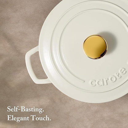 CAROTE 7QT Enameled Cast Iron Dutch Oven Pot - Image 6