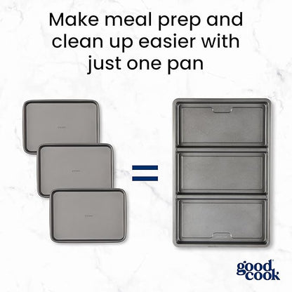 GoodCook Divided Baking Sheet Premium Carbon Steel Nonstick Pan, 11 x 17-Inch - Image 6