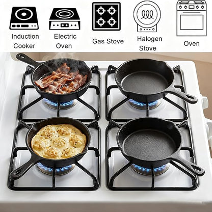Hiceeden 4 Pack Mini Cast Iron Skillet, Grill Safe, Indoor and Outdoor Use - Image 5