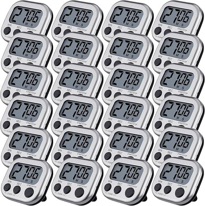 Leumoi 24 Pcs Digital Kitchen Timers Magnetic Back Timers Bulk Large Screen by Leumoi