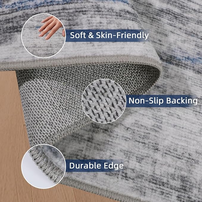 2.5x10 Washable Runner Rugs, 10 ft Runner Rug - Image 4