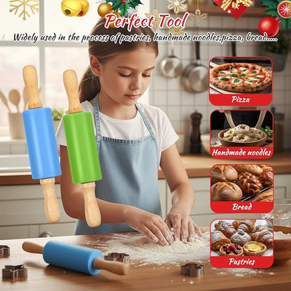 10 Pcs Mini Rolling Pin, 9 Inch Small Silicone Rolling Pin - Image 7