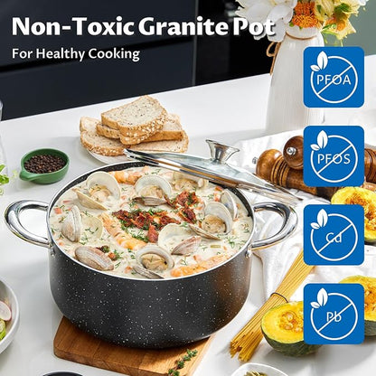 BEZIA Large 10 Quart Nonstick Stock Pot - Image 2