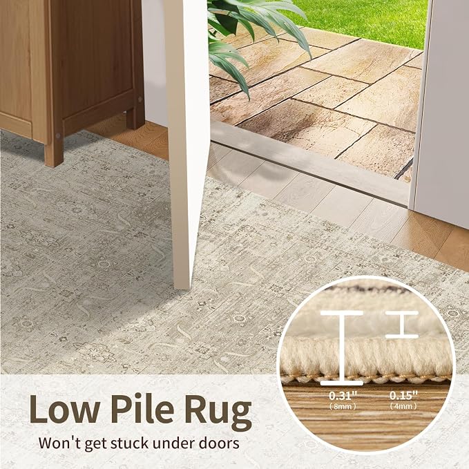 Rugxara 10x14 Area Rugs for Living Room Bedroom, Large Washable Rug, Non Slip & - Image 6