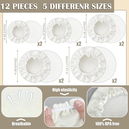 10 Pack Cloth Bowl Covers for Bread Rising - Image 3