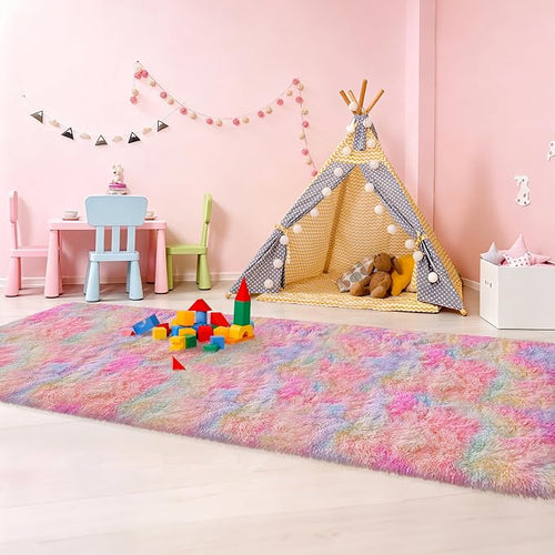 2x10 Feet Tie-Dye Rainbow Unicorn Rug - Image 2