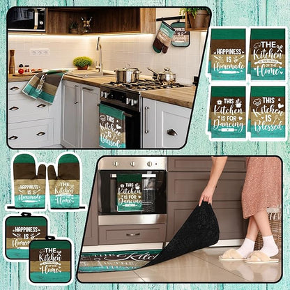 Fourluoo 10 Pcs Farmhouse Kitchen Decor and Accessories Set 4 Kitchen Towels 2 - Image 6