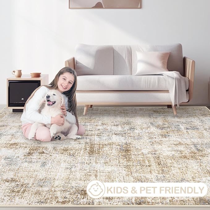 Area Rugs 5x7 Living Room: Washable Rug Modern Abstract Rugs Soft Non Slip - Image 5