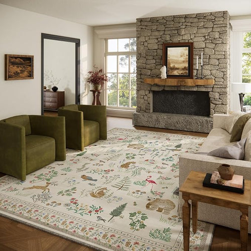 10x12 Area Rugs for Living Room: Washable Rug Stain Resistant Non Slip Low Pile by palohom