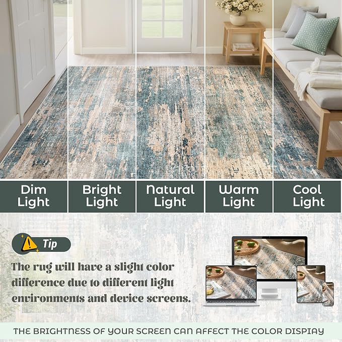 XLUEZ 10x14 Area Rugs for Living Room, Washable Modern Abstract Large Area Rug - Image 6