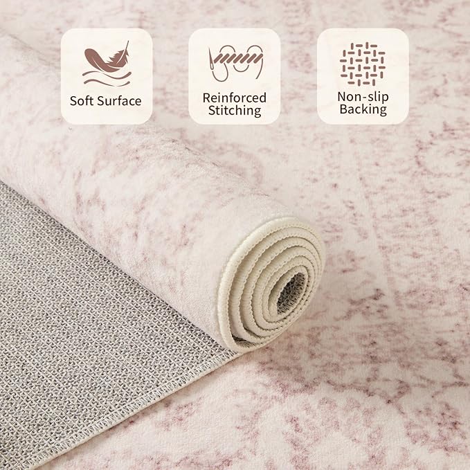 Rugxara 2'6" x 8' Hallway Runner Rug, Non Slip Boho Runner Rugs - Image 4