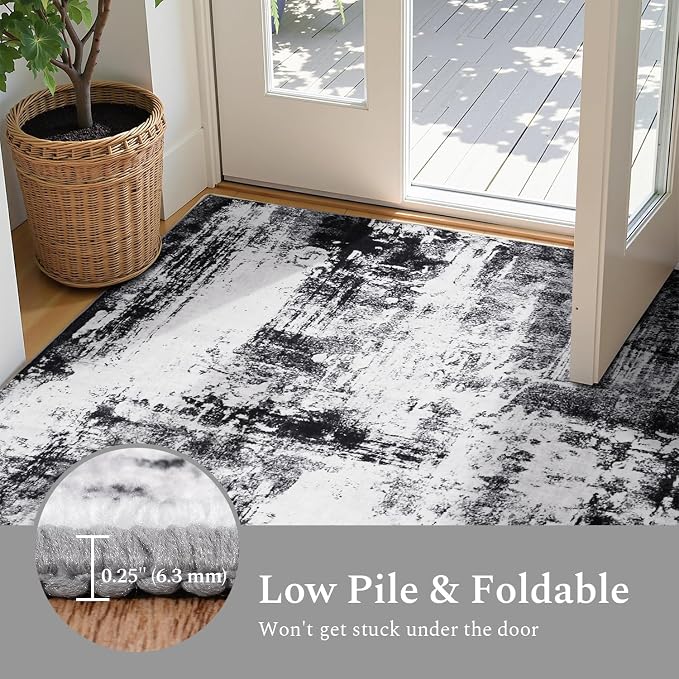 Rugflix 5x8 Area Rugs for Living Room, Washable Large Rug Stain-Resistant Low - Image 6