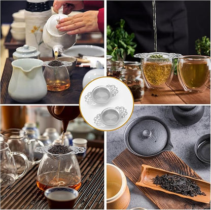 2 Pack Tea Strainers with Drip Bowls Stainless Steel Mesh Tea Infusers Loose - Image 7