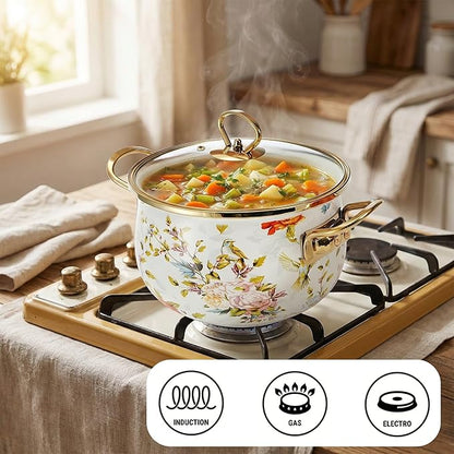 SOUJOY 2.8 Quart Enamel Stockpot - Image 5