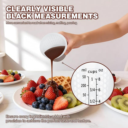 1Cup/250ml Silicone Measuring Cups 4-Pack Set, Reusable 8oz Silicone Cups Set - Image 4