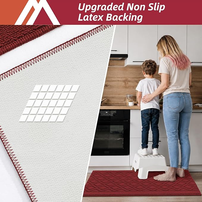 COSY HOMEER-Kitchen-Rugs-and-Mats 20"x48" Non Slip Kitchen Mats - Image 4
