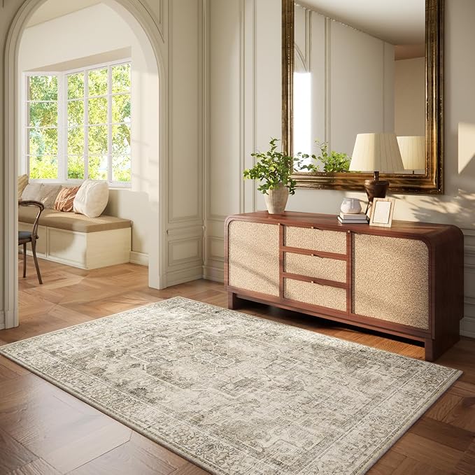 Machine Washable Throw Rugs for Entryway: Door Mat Indoor Entrance 4x6 Small - Image 4