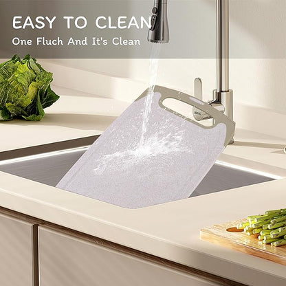 Cutting Board for Kitchen, Wheat Straw Fiber Cutting Board, Dish Washer Safe - Image 5