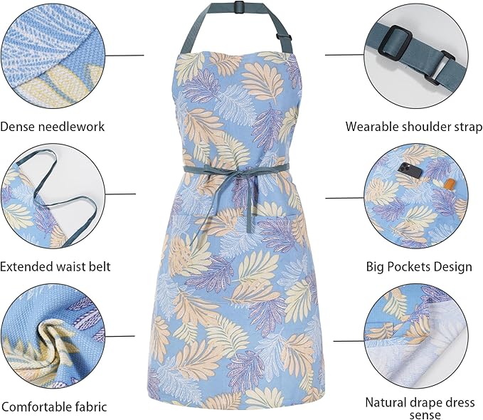 2 Pack Floral Apron for Women - Image 3