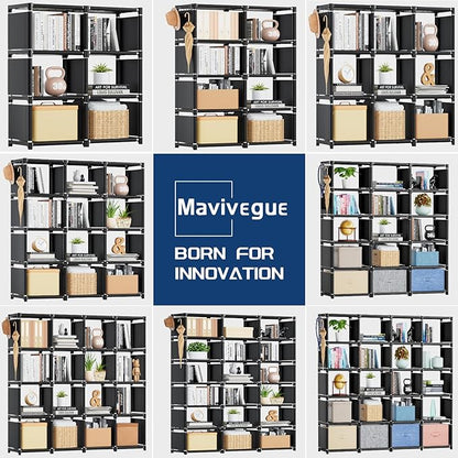 Mavivegue Book Shelf, 6 Cube Storage Organizer, DIY Bookcase, Metal Cube - Image 7
