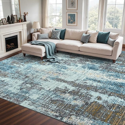 8x10 Ft Large Area Rugs for Living Room, Soft Non-Slip Washable Rugs Modern by Cuzwlovita