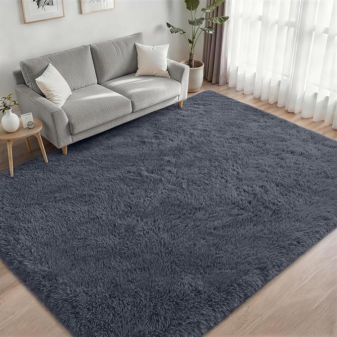 Fluffy 4x6 Area Rugs for Living Room Bedroom: Ultra Soft Shag Rug Non-Slip - Image 2