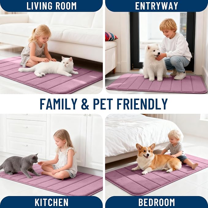 OLANLY Memory Foam Long Bathroom Rugs Runner 47x24, Super Soft Absorbent Bath - Image 9