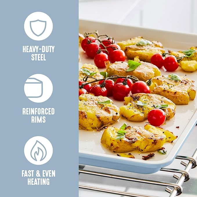 GreenLife Bakeware 18” x 13” Half Cookie Sheet Baking Pan, Non-Toxic PFAS-Free - Image 4